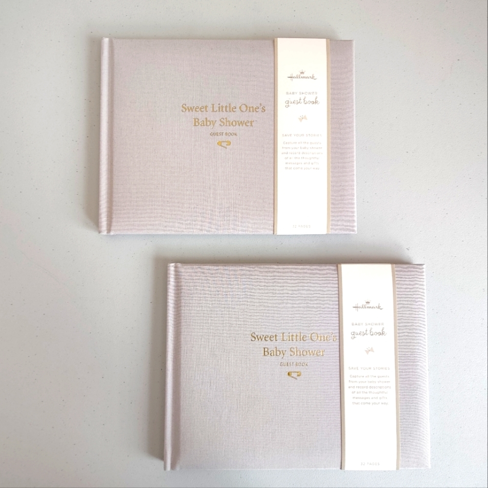 NWT - Set of 2 - Hallmark Guest Books "Sweet Little One's Baby Shower"